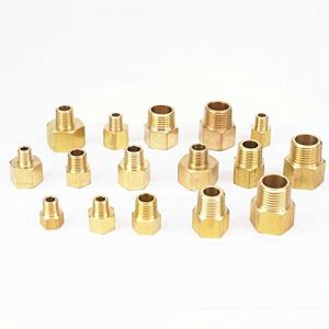 Mdingbao-raccord tuyau laiton 1/8 "1/4" 3/8 "1/2" femelle NPT femelle à mâle BSP Connecteur de raccord de tuyau de raccord de tuyau pour jauge de pression d'eau de carburant à gaz d'air plomberie, Con (ai ding bao shang mao, neuf)