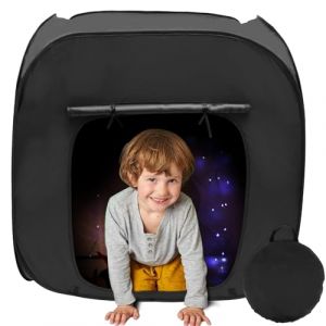 Tente Enfant Cabane Int&eacute;rieur Exterieur, Tente Sensorielle Occultante Enfants Portable, 90cm Tente Occultante Enfant Pop Up avec Sac de Transport pour Aide avec Autisme, SPD, Anxi&eacute;t&eacute;(Noir) (xiangbaoshang, neuf)