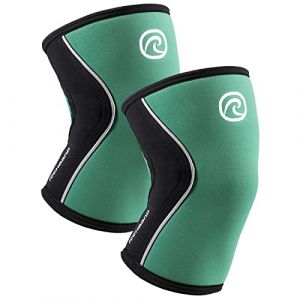Rehband Genouill&egrave;re en n&eacute;opr&egrave;ne de 5 mm pour soutenir les genoux - Stabilise les articulations et les muscles - Id&eacute;al pour le sport la musculation, Couleur:Emerald Vert - 1 Paire, Taille:L (Rehband, neuf)