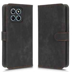 LMFULM&reg; &Eacute;tui pour Honor X6 / 70 Lite (VNE-LX1,VNE-LX2,VNE-LX3) (6,5 Pouces) PU Cuir Couverture Brosses Antivol Portefeuille Coque Fermeture Magn&eacute;tique Support Protection Housse Retro Givr&eacute; Noir (LMAZWUFULM, neuf)