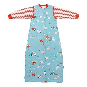 schlummersack Gigoteuse bio pour enfant toute l'année 130 cm Ferme Gigoteuse toutes saisons Avec manches amovibles 2,5 tog Gigoteuse pour bébé toute l'année Gigoteuse pour bébé toute (Schlummersack, neuf)