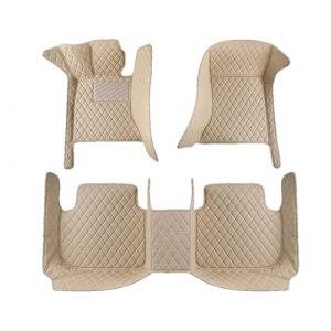 LZGQAZ Tapis Voiture pour Porsche Cayenne 2010-2015 2016 2017, Couverture ComplèTe Cuir Tapis de Sol ImperméAble AntidéRapant Interieur Accessoires,Beige (yingyuecang, neuf)