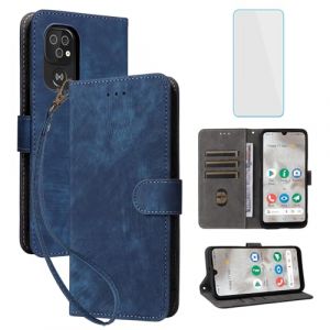IUQXU Coque pour Doro 8100/8100 Plus/8200/8200 Plus avec Verre Tremp&eacute; &Eacute;tuis &agrave; Rabat et Folios [Blocage RFID] Antichoc PorteCarte Etui Portefeuille Cuir pour Doro8200 Doro8100 Plus Doro8100+ 4G Bleu (IUQXU, neuf)