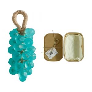 Savon d&eacute;coratif &agrave; suspendre fabriqu&eacute; &agrave; la main avec des huiles de base v&eacute;g&eacute;tales - Nettoyant doux pour tous les types de peau - Savon d&eacute;coratif &agrave; suspendre pour &eacute;vier de douche et &eacute;conomiser de (Cuawana, neuf)