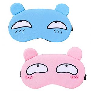 JCKD 2 pi&egrave;ces mignon dormir les yeux band&eacute;s doux moelleux couverture yeux bandeau bouclier voyage dormir pour masque pour les yeux masque de sommeil enfants filles femme dame r&ecirc;verie masque de sommeil (WEIJIA STORE, neuf)