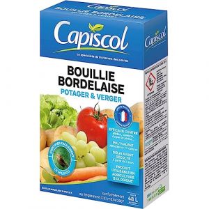 CAPISCOL Bouillie Bordelaise - 300g - 48L De Solution - Fongicide Polyvalent - Traitement Préventif & Traditionnel - Mildiou Tavelure Cloque Du Pêcher BB20300 (H&G-Expert, neuf)