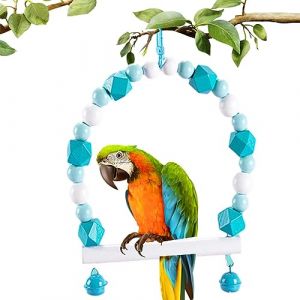 Jouet à bascule pour oiseaux, perchoir, perchoir, accessoire de cage à oiseaux, balançoire pour perroquets, calopsittes, pinsons. (uk-daming, neuf)