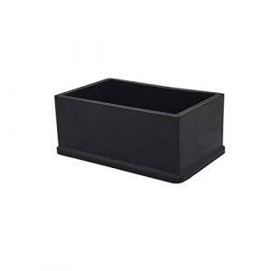 Flyshop Lot de 4 Embouts de Pieds de chaises, de Table, de Protection de Sol, en Caoutchouc, épais, rectangulaires, 45 x 75 mm (4,5 x 7,5 cm), Noir (Fly Shop, neuf)