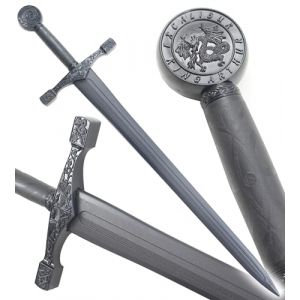 Epee Medievale Sabre Excalibur en Plastique Epee Polypropylene Entrainement Cosplay Medieval Sword (Repliksword, neuf)