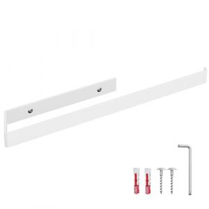 HOLZBRINK Porte Serviette Mural Blanc 444x72 mm | Accroche Serviette de Salle de Bain, Toilette, Douche | Porte Manteau Salle de Bain, Support servietes (Jumbo-Shop, neuf)