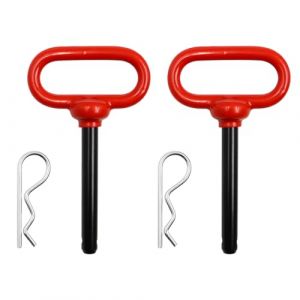 Tiardey Lot de 2 goupilles d'attelage de remorque avec clip 1/2 x 4 pouces pour tondeuse à gazon de ferme, remorquage de bateau cargo, camping-car, voiture(1/2 x 3-5/8 pouces) (Tiardey, neuf)