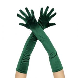 WANYI 1 Paire Gants Longs Femme Gant de Soir&eacute;e Ann&eacute;es 1920 Style Gant Velours Gants de Mari&eacute;e Accessoire de Robe pour Danse Op&eacute;ra Mariage Festival(Vert Fonc&eacute;) (YIXUNJIA HHGUO-EU STORE, neuf)