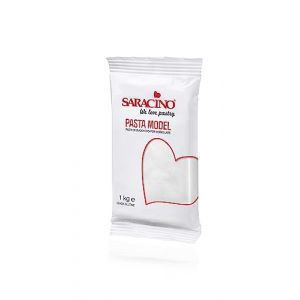 Saracino Pâte À Sucre Model Blanche À Modeler De 1 Kg Sans Gluten Made In Italy (Tortendekoshop, neuf)