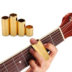 Dilwe 4pcs Slide de Guitare, Metal Slide Bar pour Guitare électrique Or (Lantacy, neuf)