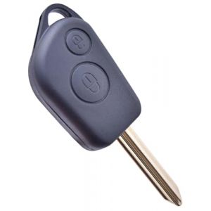 ANGOFIZ Coque Cl&eacute; T&eacute;l&eacute;commande Compatible avec Citroen Berlingo Picasso Saxo Xsara Peugeot Partner - 2 Boutons Lame Vierge (ANGOFIZ, neuf)