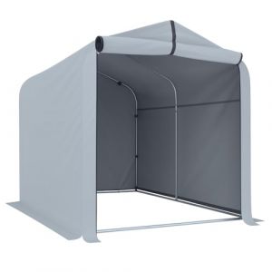 Abri de Jardin pour 3 Vélos：Bâche Imperméable et Résistante aux UV Structure Acier Renforcée Montage Rapide sans Perçage pour Rangement velos et Moto 220x157x165 cm (KAIDIDA, neuf)