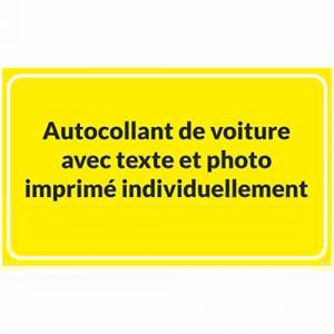 Kiwistar Autocollant pour Voiture - avec Texte et Photo personnalis&eacute;s - Publicit&eacute; pour Entreprise - Personnalis&eacute; pour Voiture, Camion de Voiture (Jaune, 10x10 cm) (Kiwistar, neuf)