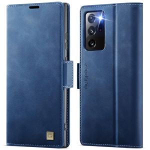 Teeirllim Coque pour Samsung Galaxy Note 20 Ultra, [RFID Blocage] Etui Protection Housse Premium en Cuir PU, Pochette de Portefeuille Etui &agrave; Rabat Flip Case pour Samsung Galaxy Note 20 Ultra, Bleu (Teeirllim EU, neuf)