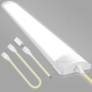 Litglobe Neon LED 90cm,30W 3000LM Connectable Reglette LED,6500K Blanc Froid Neon Tube,Étanche Luminaire Plafonnier pour Atelier, Garage, Sous Sol, Bureau, Grand Magasin (weyait, neuf)