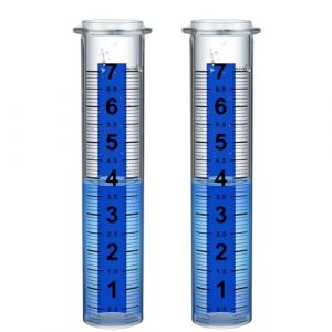 Lot de 2 tubes de rechange en verre de 17,8 cm pour jauge de pluie d'ext&eacute;rieur (tube &agrave; grande &eacute;chelle) (Ricihene-Tech, neuf)