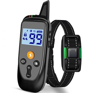 Collier de Dressage pour Chiens, IHPUKIDI Collier Électrique Chien avec, 3 Mode de Formation Bip Vibration Choc, Portée de 1000m Étanche IP67 avec Verrouillage de Sécurité pour Petit Grand Chien (IHPUKIDI-EU, neuf)