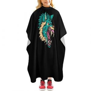 Cape De Barbier Harsh Wolf Cape De Coiffeur Lavable Robe De Coiffure Antistatique Cape De Coupe De Cheveux Pour Teinture Accessoires De Salon Protection Du Vêtement 140x168cm (xujianhuaxuyoubinbaihuodian, neuf)