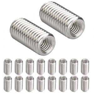 Qrity 20 Pi&egrave;ces Ins&eacute;rer &Eacute;crou, M8 x 8mm Filetage M&acirc;le M4 x 8mm Filetage Femelle R&eacute;ducteurs de Filetage, Inserts Filet&eacute;s, Filetage Douille (Qrity, neuf)