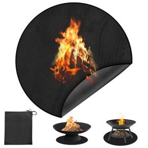 91cm Tapis Ignifuge Exterieur, Tapis De Brasero Rond ImperméAble Et RéSistant Tapis De Protection Barbecue RéUtilisable Plaque Sol CheminéE Tapis De Sol Pliable pour BBQ CheminéEs Sol Pelouse Etc (JorkolYu, neuf)