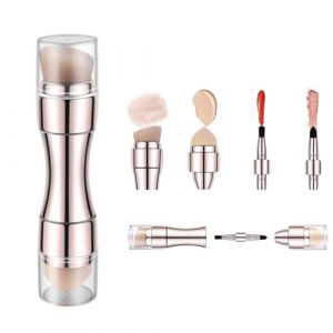 Pinceaux de maquillage | Applicateur rétractable 4 en 1 | Pinceau pour fard à paupières de voyage | Pour poudre, fard à paupières, anti-cernes, femmes et filles, maison, bureau, extérieur, fête (xiangyuanxianzhixingqixiufuwuyouxiangongsi, neuf)