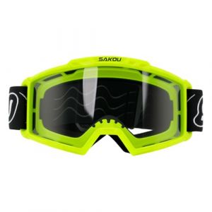 SAKOU Anti-buée Lunettes Moto Cross Enfants et Adolescents, pour moto, Motocross, Vélo Tout-terrain et Quad, pour Garçons et Filles âgés de 3 à 12 ans (Vert) (SAKOU, neuf)