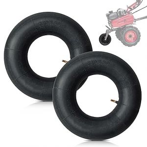 Nizirioo Pneu Brouette Roue Brouette: 2 Pi&egrave;ces 4.10/3.50-6 Tuyaux de Diable pour Pneus de Rechange pour Brouettes, Tracteurs, Tondeuses, Dollies, Noir (YOUXIUDEDIANPU, neuf)