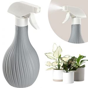 KADAX Flacon pulv&eacute;risateur en plastique de 600 ml avec r&eacute;cipient &agrave; boules, pulv&eacute;risateur d'eau vide pour le nettoyage de la maison, jardin, coiffeur, plantes et fleurs (gris) (KADAX, neuf)