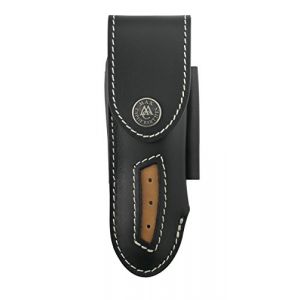 Max Capdebarthes 49312 Etui &laquo; T &raquo; Cuir Noir, Port horiz/verti pour mod&egrave;les &laquo; Le Thiers &raquo; et Laguiole jusqu'&agrave; 12 cm de Manche. (Agena couteaux, neuf)