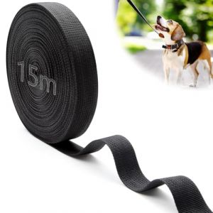 Mbsomnus 15M Sangle Couture Nylon Noire Sangles Coton 20 mm Ruban de Sac à Dos Polyester Sangle Sac Bandouliere au Mètre pour DIY Tissu Ceinture Sacs à Main pour Chiens Bagages Cadeau Voyage (CZDZ, neuf)