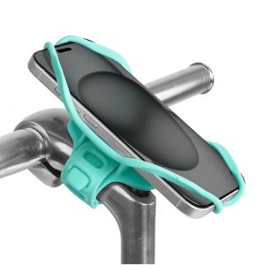 BONE Bike Tie Pro 5, Support T&eacute;l&eacute;phone V&eacute;lo pour Potence, Porte Smartphone Universel 5,8&ndash;7,2", Support iPhone V&eacute;lo Antid&eacute;rapant Antichoc, Support Portable V&eacute;lo en Silicone &ndash; Turquoise (Bone FR, neuf)