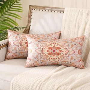 Miuyunya Housse Coussin Boheme 30 x 50 Ethnique Mandala Housse de Coussin Salon Marocain Coussin Taie Oreiller Jardin Boho Decoration pour Canap&eacute; Maison Salon Chambre Art D&eacute;co (Miuyunya, neuf)