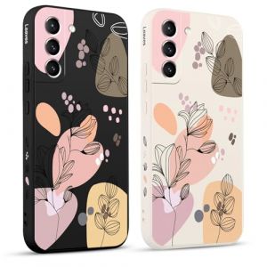 Pnakqil 2 Pièces Coque pour Samsung Galaxy S21 5G 6,2", Etui avec Amusante Fleur Feuilles Latéral Mignon Dessin Case Souple Silicone Housse Téléphone en Souple Fille Beau Aesthetic Cover (CLUBIEN, neuf)