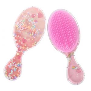 VICASKY Lot de 2 peignes à cheveux bouclés pour enfants - Brosse à cheveux pour princesse - Brosse à cheveux pour garçons - Brosse démêlante pour les tout-petits - Peigne à paillettes - Peigne licorne (Belicious Helper, neuf)