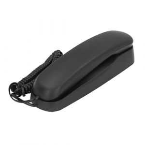 Matybobe Mini T&eacute;l&eacute;phone Fixe Filaire de Bureau, T&eacute;l&eacute;phone Fixe, Montage Mural, Muet, Pause, Recomposition, 2 Sonneries, Volume R&eacute;glable, Maison, H&ocirc;tel, Bureau, Banque, Centre D'appels (B) (Yanpinxiye, neuf)