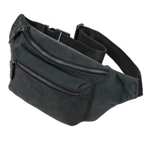 STILORD 'Portland' Vintage Sac Banane en Cuir Ceinture Réglable Poche Ventrale Sac Besace Sacoche idéal Sport Voyages pour Homme Femme, Couleur:Antracite (STILORD Cuir, neuf)