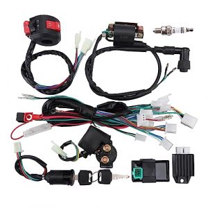 WOOSTAR Harnais de Fil CDI Bobine D'allumage Kill Switch Plug Reconstruire Kit Remplacement pour 50cc 90cc 110cc 125cc ATV Chinois Quad Bike Pit Bike Go Kart Buggy (WOOSTAR DIRECT FR, neuf)