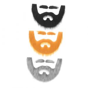 Lot De 3 Fausses Barbes Autocollantes Sourcils Barbes Accessoires Pour Déguisement De Nain Déguisement D'Halloween Cosplay (kiLIHK, neuf)