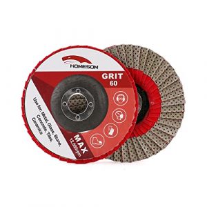 HOMESOM 4 "disque de lambeau de meule diamant&eacute;e, meuleuse d'angle 100mm disque de pon&ccedil;age pierre m&eacute;tal plastique outil abrasif grain 60 (HOMESOM, neuf)