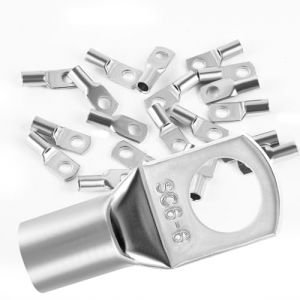 20 Pièces 6mm² Cosses Tubulaires M8 Cosses Annulaires, Cosses à Sertir a Oeil à Anneau, Œillet en Cuivre Étamé Cosse à Sertir pour Câble Électrique (Dawene store, neuf)