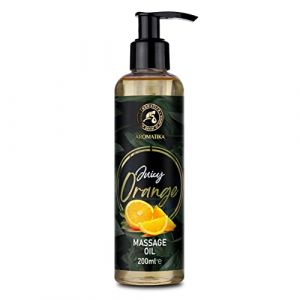 Huile de Massage 200ml avec Huile Orange - 100% Pur - Cosm&eacute;tiques Naturels pour Corps - Huile Aromatique Relaxante - Bon Sommeil - Calmant - Beaut&eacute; (AROMATIKA trust the power of nature, neuf)