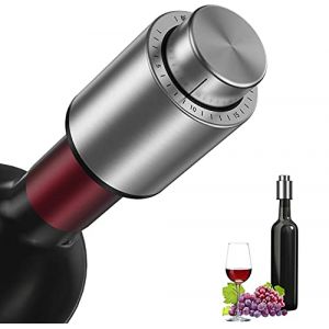 Bouchon de Bouteille Vin Sous Vide Outil de Conservation Vin R&eacute;utilisable Avec Echelle Temps. Pompe &agrave; Vide &agrave; Vin. Respectueux L'environnement et Portable, Pour Les Amateurs de Vin (FRANCE HUIHAO, neuf)