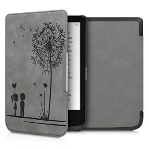 kwmobileÉtui Compatible avec Pocketbook Touch Lux 4/Lux 5/Touch HD 3/Color (2020) Coque - Étui à Rabat magnétique tabletteeReader Similicuir - Gris (KW-Commerce, neuf)