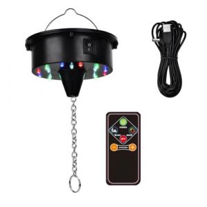 Herxermeny Lumières de Moteur de Boule Disco Rotative avec Télécommande, 18 LED pour Rotateur de Boule à Facettes de 12, 16, 20 et 24 Pouces (Boule Non Incluse) (jinjiachuangtrading Ltd, neuf)