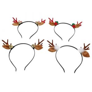Beaupretty 4 Pièces Bandeau de Noël hair charms hair toppers coiffe en corne de cerf décor de cheveux d'enfants bandeau en bois de cerf décor de cheveux de conception de bois de cerf résine (lorianca, neuf)