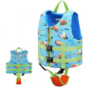 Gilet de Natation OSHYLE pour Enfants Gilet Flottant pour Tout-Petits avec Sangle de sécurité Aide à la flottabilité (WB-EV, L(6-9)) (JshengTech, neuf)